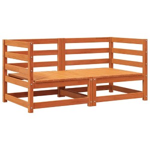 vidaXL Garden Sofa Wax Brown Solid Pine Wood Medium Modular - 1 of 1