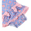 RuffleButts UPF50+ Baby Girls Long Sleeve One Piece Bow Peplum Rash Guard Swimsuit - 3 of 4
