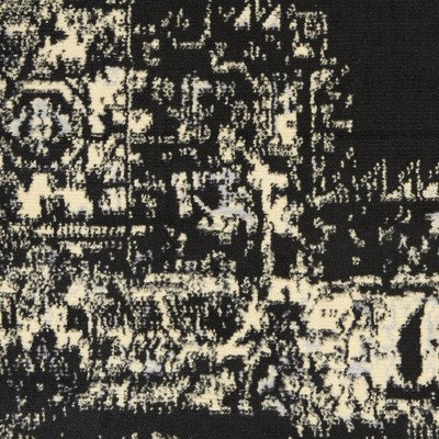 Handmade Black Medallion Synthetic 5' x 7' Area Rug