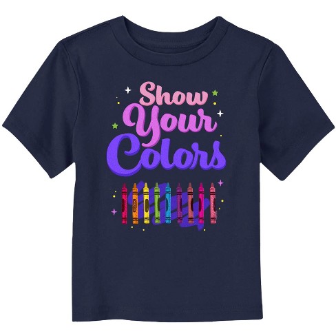 Toddler's Crayola Show Your Colors  T-Shirt - Navy Blue - 4T - image 1 of 3