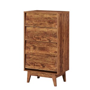 Bella Depot 4 Drawers Double Dresser Features Vintage-style and Bevel Design - 1 of 4
