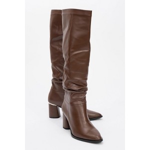 Vianella - Brown Block Heel Knee High Boot (Women) | Prologue Shoes - 1 of 3