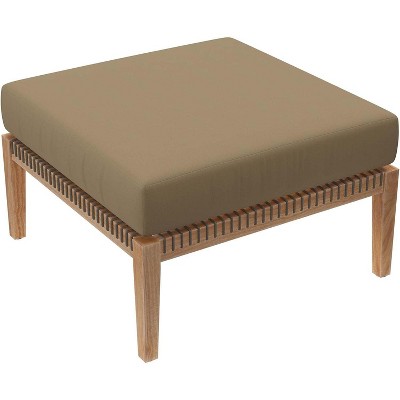 Modway Clearwater Outdoor Patio Teak Wood Ottoman