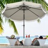 Outsunny 9FT Patio Umbrella, UPF 30+ Outdoor Market Umbrella, Vented Patio Table Umbrella with Crank, 8 Ribs, Push Button Tilt - 2 of 4