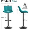 UNISOAR Modern Swivel Bar Stools Set of 2/4,  Counter Height Bar Stools with Adjustable Height Upholstered Bar Chair with Back and Footrest for Bar - 2 of 4