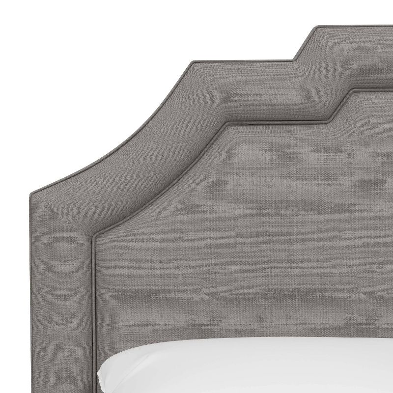 Skyline Furniture Axel Notched Bordered Headboard Linen, 6 of 8