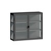Wall Storage Cabinet, Metal Storage Cabinet With 3-Tier Storage, Detachable Shelves, Double Glass Door Cabinet - 3 of 4