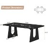 Tribesigns Dining Table for 6-8 People, 70.9“ Modern Kitchen Table for Dinner, for Dining Room, Living Room,Black - 2 of 4