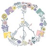 Girl's MTV Peace Floral Logo T-Shirt - 2 of 3