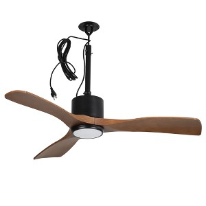 Parrot Uncle 42" Modern Outdoor LED Ceiling Fan with Light and Remote Integrated LED Light - 1 of 4