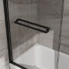 Double Sliding Bathtub Shower Door 60 in. W x 58 in. H Aluminum Framed Shower Enclosure, Stainless Steel Hardware, Bathroom panel,Matte Black - 4 of 4
