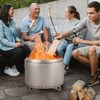 20.5" Smokeless Fire Pit, Portable Stainless Steel Wood Burner with Air Switch & Ash Pan, 80% Less Smoke, Even Heat for Camping/Backyard - 4 of 4