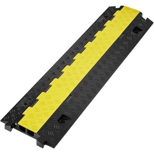 VEVOR Cable Protector Ramp, 2 Channel, 22000 lbs/axle Capacity Heavy Duty TPU Wire Cord Cover Ramp Hose Protector Ramp Driveway, Traffic Speed Bump - 1 of 4