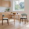 Dsvimoy Accent Chair Armless Dining Chair with Walnut Solid Wood Legs for Kitchen and Living Room, Light Green, 34"*26"*10" - 2 of 4