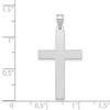 Black Bow Jewelry 14k White Gold, Simple Latin Cross - 3 of 4