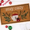 Design Imports Christmas Natural Coir Fiber Doormat, Non-Slip PVC Backing, Stay Cozy - 4 of 4