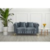 Hybition 2 Piece Velvet Chesterfield Button-Tufted Sofa Sets for Living Room - 3 of 4