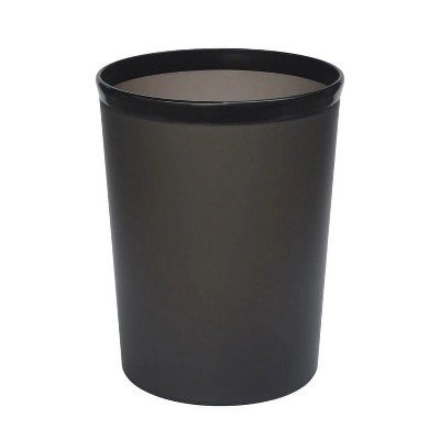 LunaLulinlk Frosted Plastic Black Wastebasket