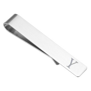 Unique Bargains Stainless Steel Necktie Pinch Letter with Black Gift Box Initial Tie Clip for Men - 1 of 4
