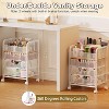 3 Drawers Makeup Cart Organizer with Divider, Under Desk Floor Skincare Organizers - 4 of 4