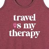 Women's - Instant Message - Travel Is My Therapy Graphic Racerback Tank - 2 of 4
