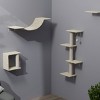 TopComfy Pet Tower Wall Mounted Cat Furniture 4 Piece Set Floating Perches Space Saving Climber Indoor Pet Toy for Cats, Beige, 13.7"*14.6"*9.5" - 3 of 4