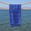 Linum Home Textiles 2pc Summer Fun Pestemal Beach Towel Royal Blue : Microfiber, Machine Washable, Non-Slip Backing - 4 of 4