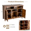 Costway Buffet Storage Cabinet Farmhouse Sideboard w/9-Bottle Wine Rack & 2 Doors - image 3 of 4