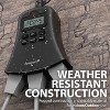 Fosmon 7 Day Digital Outdoor Timer For Outlet Weatherproof, [ETL Listed] Outdoor Light Timer Outlet, Programmable Countdown, 3 Outlet Plug - 2 of 4