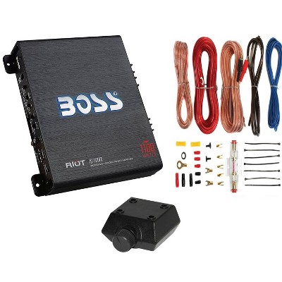 New BOSS R1100M 1100W Mono Car Audio Amplifier Amp & 8 Gauge Amp Wiring Kit