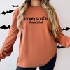 Simply Sage Market Women's Good Witch Bad Attitude Long Sleeve Garment Dyed Tee - 2 of 4