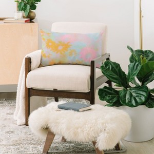 SunshineCanteen gentle flowers Oblong Throw Pillow - Society6 - 1 of 1