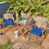ARTPLANT Outdoor Dinning Seat Pads Cushions with Tie 19"x19"x4",Square Wicker Outdoor Tufted Chair Cushion,Set of 2 - 2 of 4