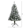 Nearly Natural 4-ft Flocked West Virginia Fir Artificial Christmas Tree - 2 of 4