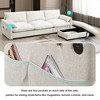 97" Sectional Sofa Chenille L Shaped Couch with Storage Ottoman Adjustable Phone Holder Wide Seat Comfy Sofa for Living Room - 3 of 4