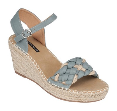 GC Shoes Cati Woven Espadrille Comfort Slingback Wedge Sandals