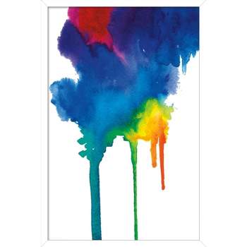 Trends International Bold Color - Rainbow Watercolor Framed Wall Poster Prints