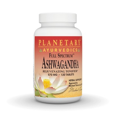 Ashwagandha Full Spectrum Ayurvedic by Planetary Herbals  -  120 Tablet