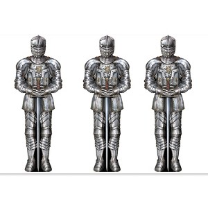Beistle Wall Of Knights Backdrop, 4' x 30', (1/Pkg) Multicolored - 1 of 4