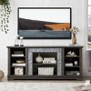 Dexmalle Grey Modern Mantel Stone TV Media Stand with with Faux Stacked Stone Surround - 2 of 4
