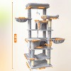 Sapphtopaz 68in Cat Tree, Multi-Level Cat Tower with Large Condo Sisal Scratching Posts, Hammocks, Top Platform for Play and Rest - 4 of 4