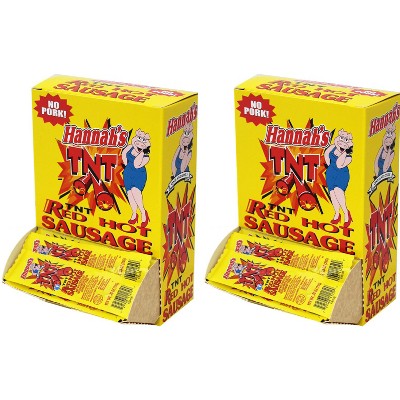 Hannah's 0.7oz TNT Red Hot Sausages (No Pork) 50-ct Boxes - 2 Boxes