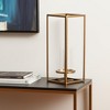 HomeRoots 16" Clear And Gold Metal And Glass Tabletop Candle Holder - 2 of 4