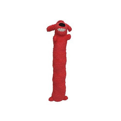 Multipet Loofa Plush Dog Toy, Red