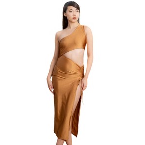 Azzul Swimwear Victoria One Shoulder Maxi Beach Dress Effortless Luxury Meets Bold Elegance - 1 of 4