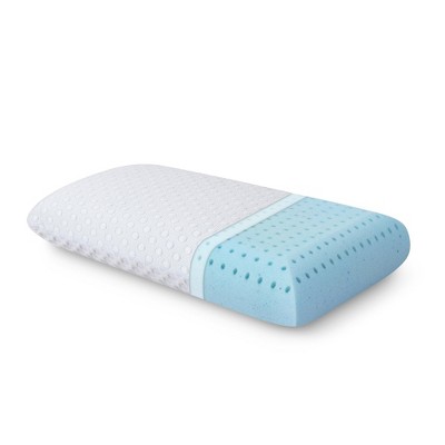 Dronery Gel Memory Foam Pillow Dual-Sided Washable Cover for All Seasons Ventilated Breathable Foam Pillow for Sleeping, Pack of 1,White