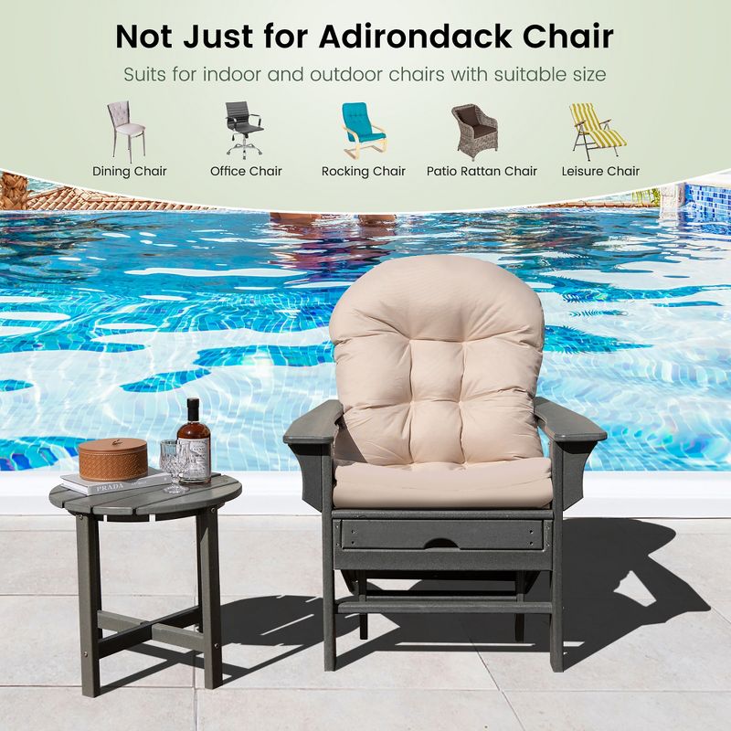 Costway Patio Adirondack Chair Cushion High Back Fade Resistant 5'' Seat Pad Outdoor, 5 of 11