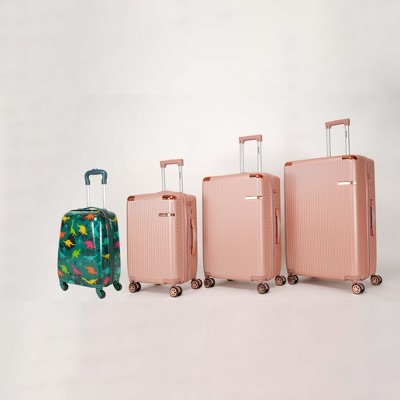 Coolife 4-piece hard luggage, 360 ¡ã dual rotating four-wheel luggage, password lock, lightweight universal wheel luggage