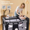 Kinder King 4-in-1 Portable Nursery Center and Bedside Crib with Bassinet, Changing Table, Storage Basket, Side Zipper & Travel Bag - 4 of 4