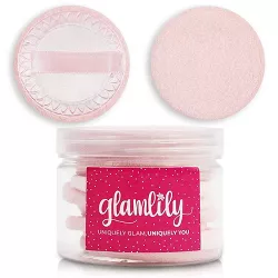 Glamlily 12 Packs Powder Puffs for Makeup and Beauty Supplies (2.7 Inches, Pink)